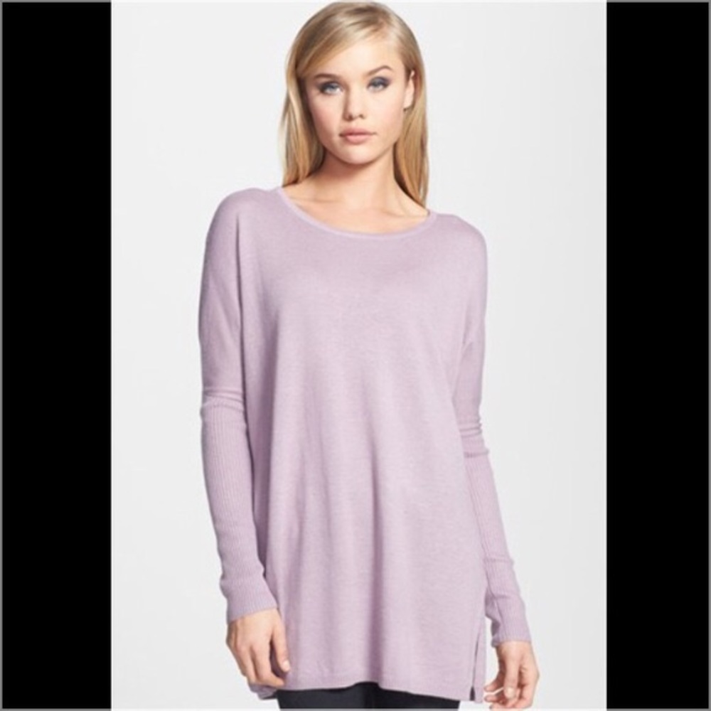 Trouvé | Purple Side Slit Tunic Sweater (XS)